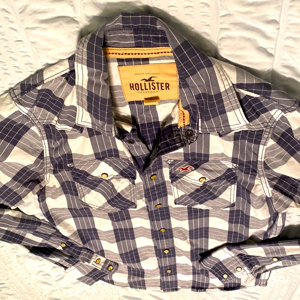 Hollister Vintage Long Sleeve, Pearls Snap Shirt | Size S